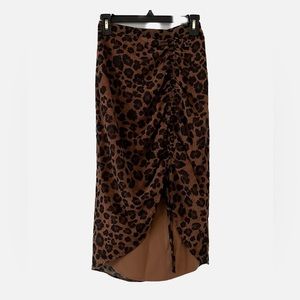 Gianni Bini Leopard Print High/Low Skirt